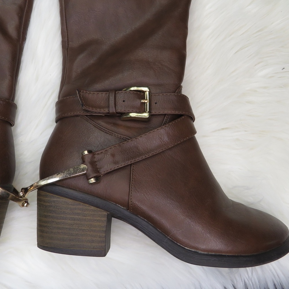 Francesca’s Brown Leather Riding Boots - Picture 4 of 11